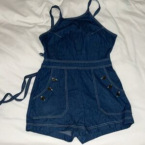 Cotton Candy Denim romper